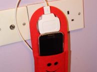 main image for ad Cell phone charger holder, wall charging station, FELT, docking station, phone charging pouch, cell phone charger