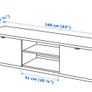 IKEA BYAS TV Unit,  High-Gloss White Image 6