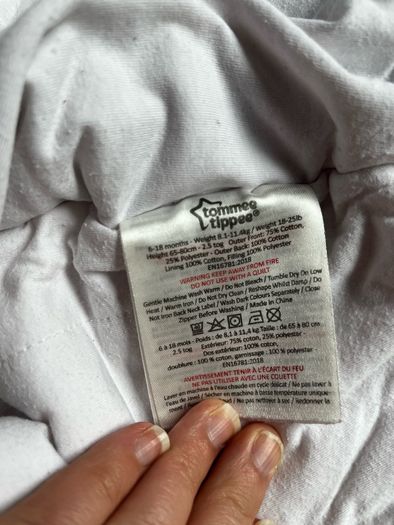 Tommee tippee 2.5 tog sleeping bag