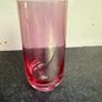 Vintage 1980's Bohemia Henry Marchant Pink Glass High Ball Set Image 3