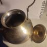 Vintage Solid Brass Tea Pot Kettle With Wooden Handle Made In India Image 8