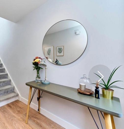 Concrete look console table
