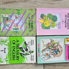 4 x Vintage Folens English National Primary School Books  Busy Beaver Treasuary of English Workbooks Old Used