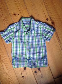 Gorgeous Blue & Green Checked Shirt Age 1.5-2