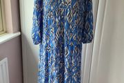 dress Zara blue patterned dress size small