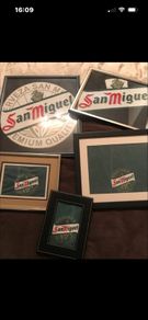 Framed San Miguel Linen Bar Signs