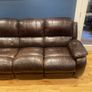 2 and 3 seater brown leather couches for sale Image 2