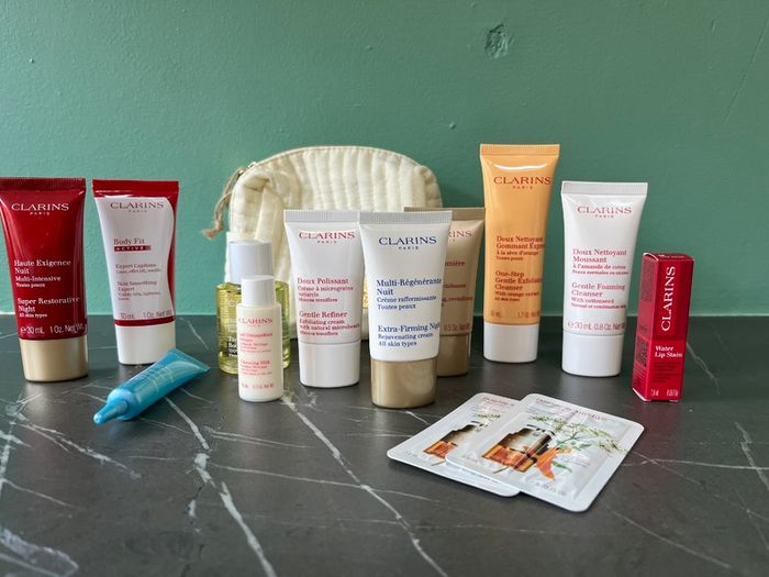 Bundle of Clarins products with gift bag - Brand New Sealed