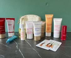 Bundle of Clarins products with gift bag - Brand New Sealed