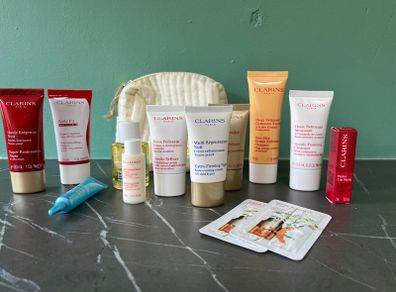 Bundle of Clarins products with gift bag - Brand New Sealed