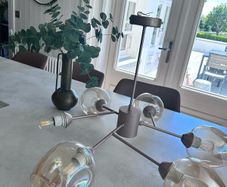 Semi flush light fitting