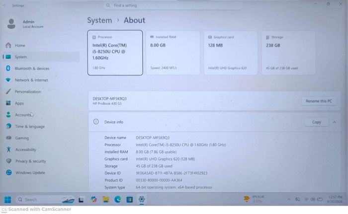 HP Probook 430 G5