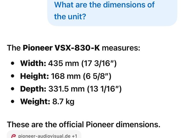 Pioneer VSX-830 AV Receiver Bluetooth Spotify