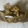 Antique French Gilt & Porcelain Mantel Clock. Image 2