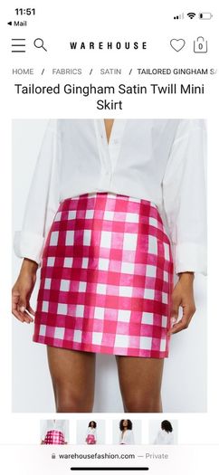Warehouse pink & white skirt