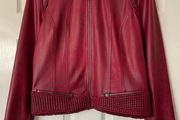 Eva Kayan Burgundy Fitted Jacket - Size 42