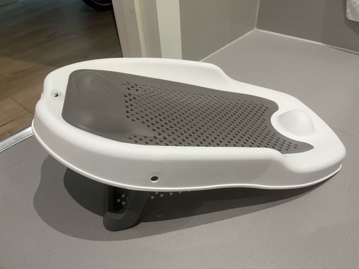 Foldable Baby Bath with Newborn Support White/Grey
