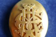 Victorian Gold Plated Photo Locket Picture Jewelry Pendant