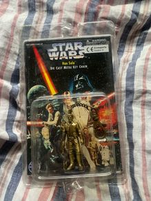 STAR WARS Han Solo Die Cast Metal Keychain - '97 - Placo Toys New