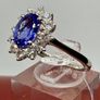 Diamond 950 Platinum AAA Tanzanite & Lab Grown Diamond Image 5