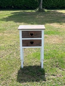 Rustic Bedside Table with Two Drawers