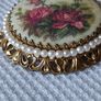 Vintage Sugared glass brooch Image 2