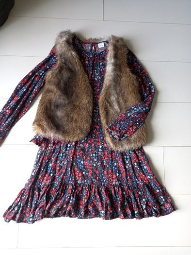 Girls dress and gillet