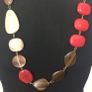 M&s Ladies Gold Tone  Mixed Large Flat Beaded Statement Necklace Image 3