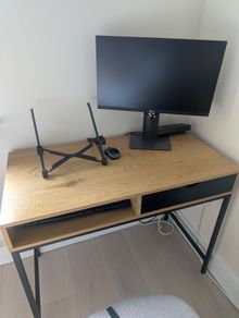 Office desk with storage compartment