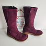 Dr Martens 3B28 burgundy midcalf wedge leather suede boots UK4 EU37 US6 Image 4