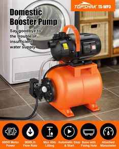 BRAND NEW 3600 L/h 800W Pressure Pump Water Pressure Booster Pump Unit For Home EU