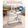 Stainless Steel Utility Sink, Rolling Single Bowl Commercial Kitchen Sink with Wheels, Faucet and Hot & Cold Water Pipe, Utility Basin Workbench for Garage Restaurant Laundry 1200 x 500 x 1055mm Image 3