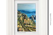 Skellig Michael, A6 framed print by artist Helen Mathews