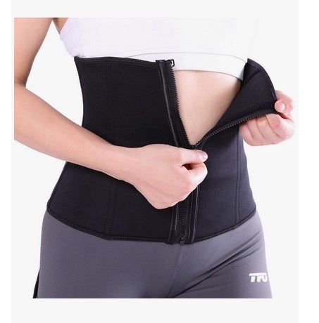 Women's Waist Training belt, TFO, 9 Steel Boned Corset Sweat Trimmer Belt Workout Shapewear for Weight Loss