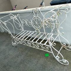 wrought iron bench