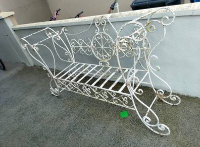 wrought iron bench