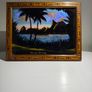 Rare Mid-Century Brazilian Blue Morpho Butterfly Wing Art Image 3