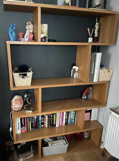 Oak shelving unit