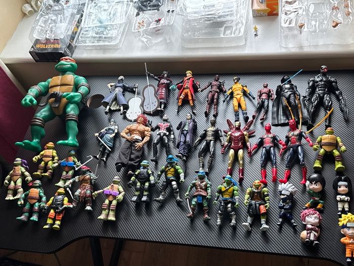 Large Action Figure Collection - TMNT, Naruto, Marvel & DC