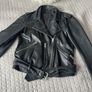 AllSaints Balfern Black Leather Biker Jacket Size8 Image 2