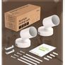 Brand New ougres wall lamp with switch white, 2 pack Image 7