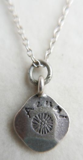 Vintage Sterling Silver .925 Azuni Pendant and Necklace - Full Hallmark length 18" - 3,2g