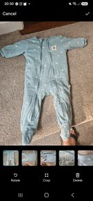 Blue 2.5 TOG Wadded Baby Sleepsuit