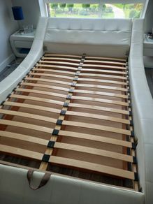 Double storage bed with 2 bedside