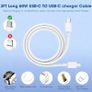 For iPhone 17 16 15 60W USB-C Charger Plug and Cable 60W C to C Fast Charging Charger Cable for iPhone 17 Pro Max 16 Pro Max 15 [Super Fast] [Foldable UK Plug] Wall Adapter [AVS DVS PD PPS] (White) Image 4