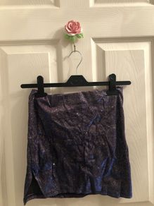 Women's Glitter Mini Bodycon Skirt