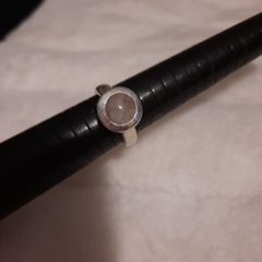 vintage sterling silver rose quartz ring