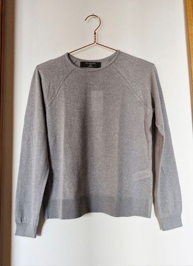 Light jumper from Primark with metallic thread silver grey size XS-M