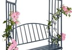 Rose Arch with Bench, Heavy-Duty Metal 2-Seater