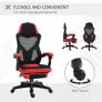 Ergonomic Office Chair Recliner w/footrest Red Image 3